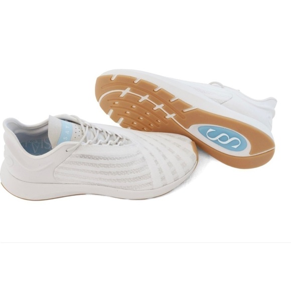 SAYSH ONE Women’s Sneaker Silver and White jacquard Sneakers size 7.5 NEW - Picture 4 of 16